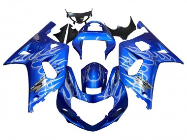 Carena Moto Suzuki GSXR 600 / GSXR 750 2001-2003 - Blu Bianco Fiamma Fabbrica