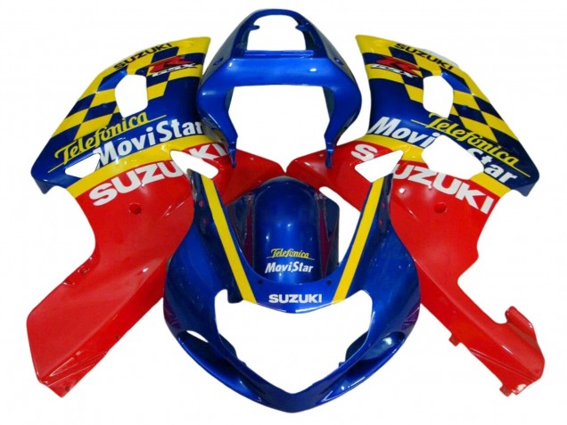 Carena Moto Suzuki GSXR 600 / GSXR 750 2001-2003 - Blu Rosso Giallo