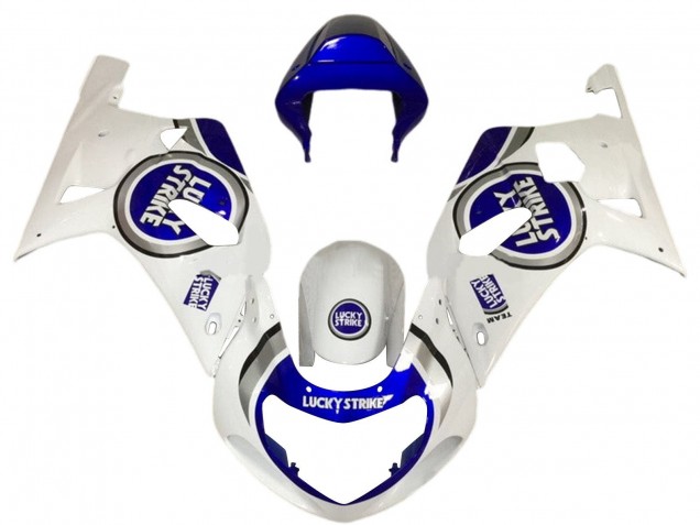 Carena Moto Suzuki GSXR 600 / GSXR 750 2001-2003 - Bianco Blu Lucky Strike