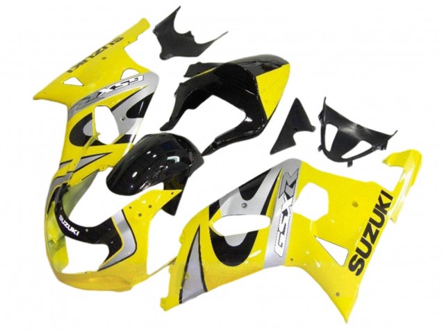 Kit Carena Moto Suzuki GSXR 600 / GSXR 750 2001-2003 - Giallo Argento Nero Lucido