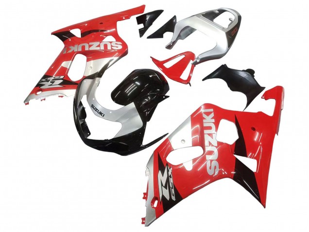 Carena Moto Suzuki GSXR 600 / GSXR 750 2001-2003 - Rosso Bianco Nero Lucido