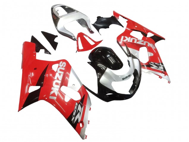 Carena Moto Suzuki GSXR 600 / GSXR 750 2001-2003 - Rosso Bianco Nero Lucido