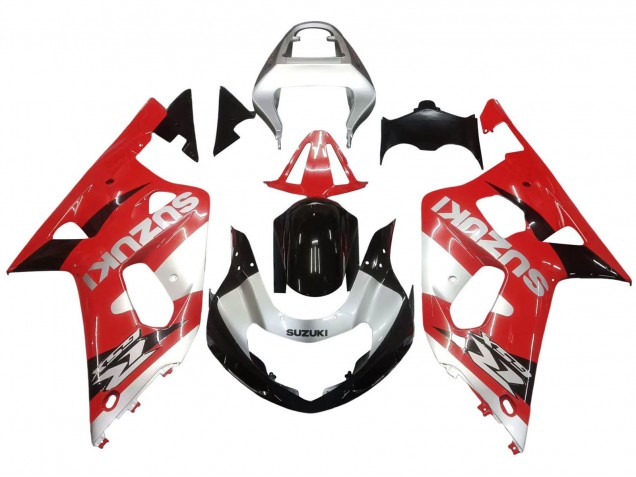 Carena Moto Suzuki GSXR 600 / GSXR 750 2001-2003 - Rosso Bianco Nero Lucido