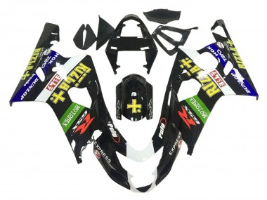 Carena Moto Suzuki GSXR 600 / GSXR 750 2001-2003 - Nero Lucido Verde Bianco Giallo Rizla Fabbrica