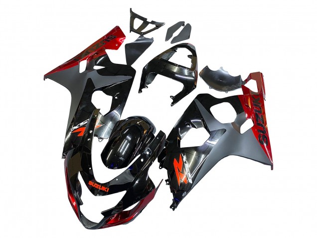 Carena Moto Suzuki GSXR 600 / GSXR 750 2004-2005 - Nero Grigio Rosso