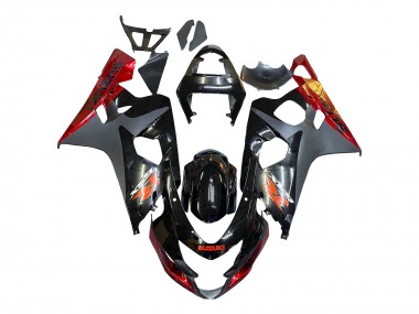 Carena Moto Suzuki GSXR 600 / GSXR 750 2004-2005 - Nero Grigio Rosso Fabbrica