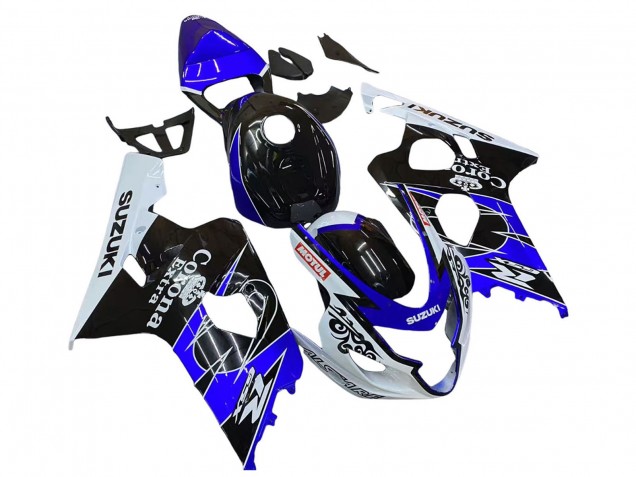 Carena Moto Suzuki GSXR 600 / GSXR 750 2004-2005 - Bianco Blu Nero Corona Motul