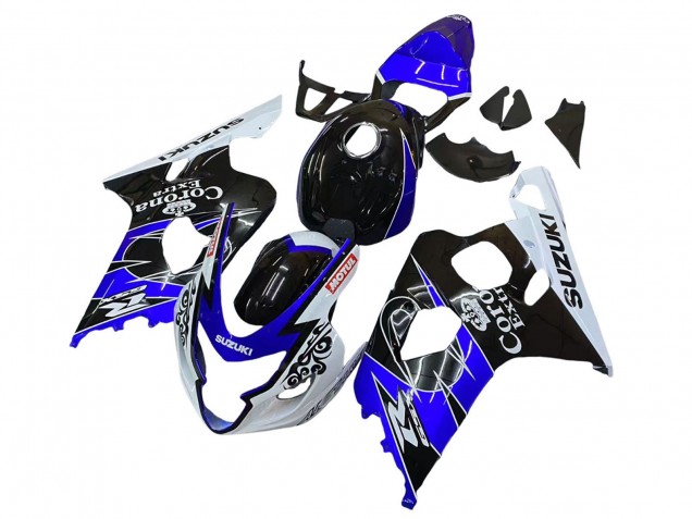 Carena Moto Suzuki GSXR 600 / GSXR 750 2004-2005 - Bianco Blu Nero Corona Motul