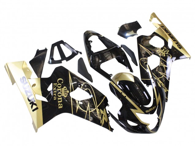 Carena Moto Suzuki GSXR 600 / GSXR 750 2004-2005 - Nero Lucido Oro Corona