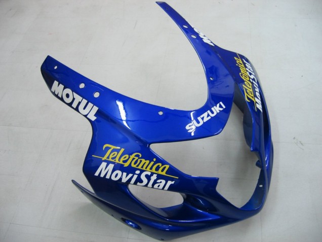 Carene Moto Suzuki GSXR 600 / GSXR 750 2004-2005 - Blu Bianco Giallo Verde Telefonica Motul MoviStar