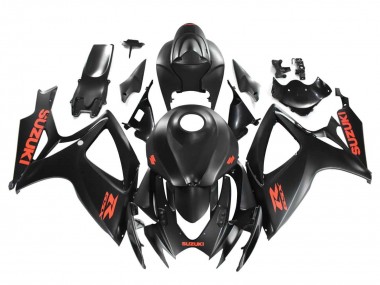 Carena Moto Suzuki GSXR 600 / GSXR 750 2004-2005 - Nero Opaco Rosso Decal Fabbrica