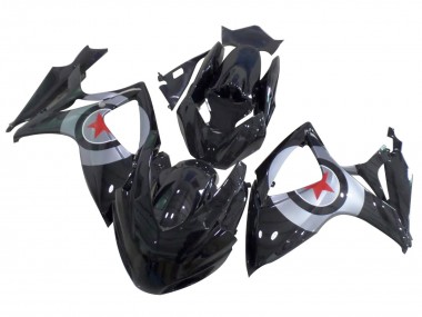 Carena Moto Suzuki GSXR 600 / GSXR 750 2004-2005 - Nero Lucido Argento Rosso Stella Fabbrica