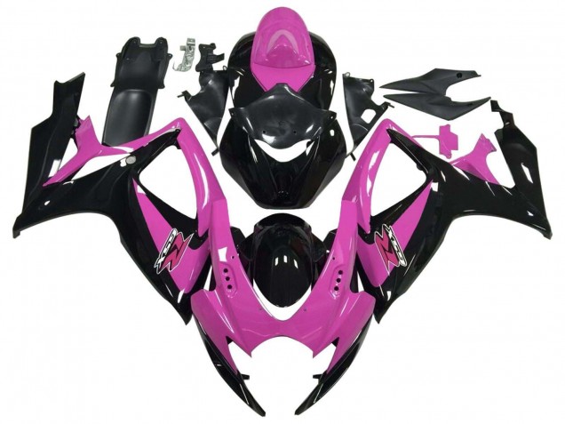 Carena Moto Suzuki GSXR 600 / GSXR 750 2006-2007 - Rosa Nero Lucido