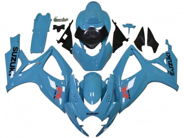 Carena Moto Suzuki GSXR 600 / GSXR 750 2006-2007 - Azzurro Chiaro Nero Rosso
