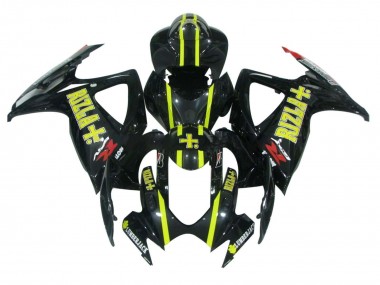 Carena Moto Suzuki GSXR 600 / GSXR 750 2006-2007 - Nero Lucido Giallo Rizla Fabbrica