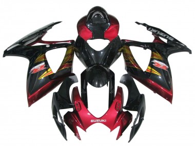 Carena Moto Suzuki GSXR 600 / GSXR 750 2006-2007 - Nero Lucido Rosso Oro Fabbrica