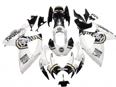 Carena Moto Suzuki GSXR 600 / GSXR 750 2006-2007 - Bianco Nero Lucky Strike Motul Fabbrica