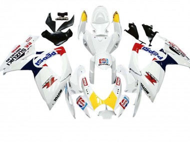 Carena Moto Suzuki GSXR 600 / GSXR 750 2006-2007 - Bianco Rosso Giallo Motul Fabbrica