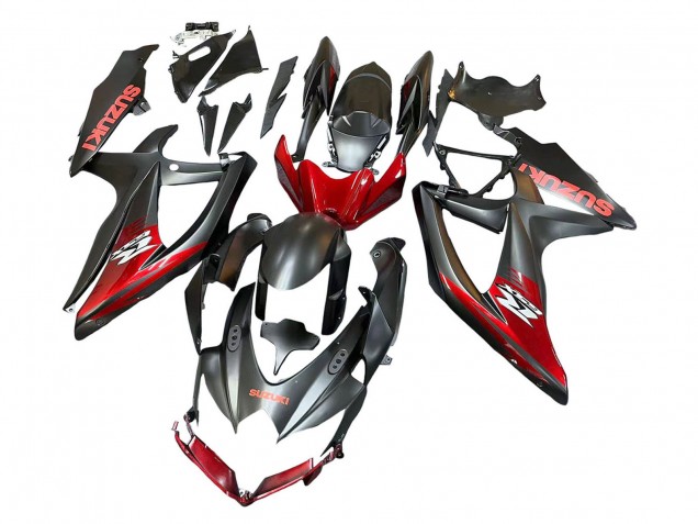 Carena Moto Suzuki GSXR 600 / GSXR 750 2008-2010 - Nero Opaco Rosso