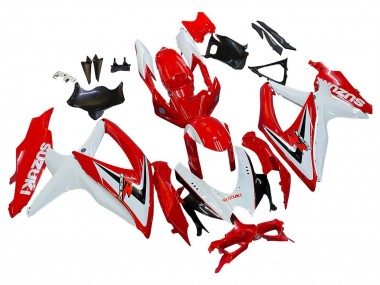 Carena Moto Suzuki GSXR 600 / GSXR 750 2008-2010 - Bianco Rosso Nero Fabbrica