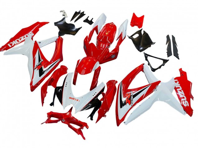 Carena Moto Suzuki GSXR 600 / GSXR 750 2008-2010 - Bianco Rosso Nero