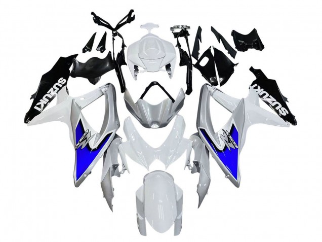 Carena Moto Suzuki GSXR 600 / GSXR 750 2008-2010 - Bianco Argento Blu Nero