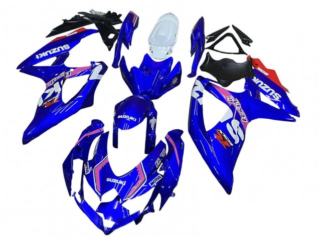 Carena Moto Suzuki GSXR 600 / GSXR 750 2008-2010 - Bianco Blu Rosa Ecstar Motul