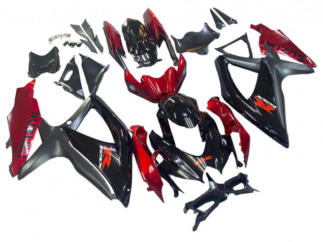 Carena Moto Suzuki GSXR 600 / GSXR 750 2008-2010 - Rosso Nero Lucido