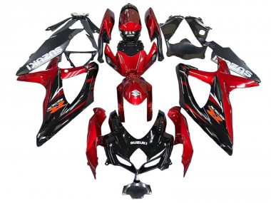 Carena Moto Suzuki GSXR 600 / GSXR 750 2008-2010 - Rosso Nero Lucido Fabbrica