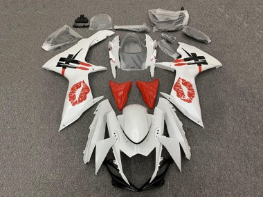 Carena Moto Suzuki GSXR 600 / GSXR 750 2008-2010 - Bianco Rosso Lipstick Fabbrica