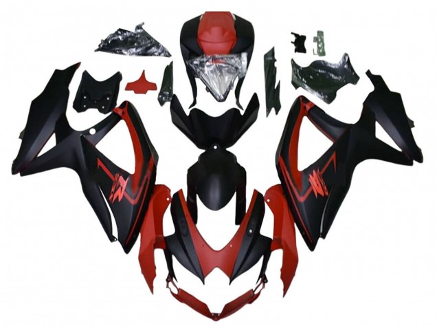 Carena Moto Suzuki GSXR 600 / GSXR 750 2008-2010 - Rosso Bordeaux Nero Opaco