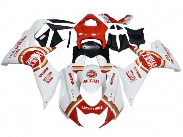 Carena Moto Suzuki GSXR 600 / GSXR 750 2008-2010 - Bianco Rosso Lucky Strike