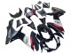 Carena Moto Suzuki GSXR 600 / GSXR 750 2011-2024 - Nero Lucido Forgiato Fibra di Carbonio Argento Rosso