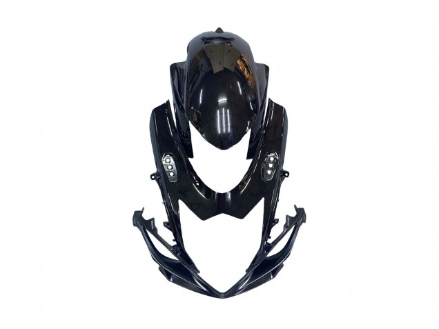 Carena Moto Suzuki GSXR 600 / GSXR 750 2011-2024 - Nero Lucido Forgiato Fibra di Carbonio Argento Rosso