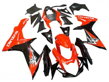 Kit Carena Moto Completo Suzuki GSXR 600 / GSXR 750 2011-2024 - Rosso Nero Lucido Fabbrica
