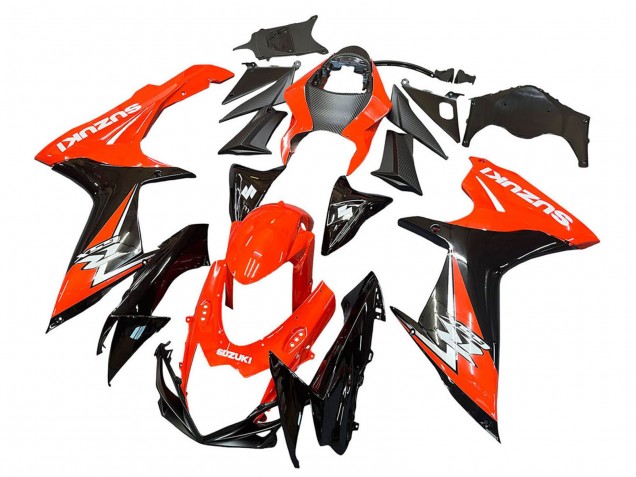 Kit Carena Moto Completo Suzuki GSXR 600 / GSXR 750 2011-2024 - Rosso Nero Lucido