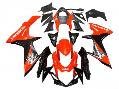 Kit Carena Moto Completo Suzuki GSXR 600 / GSXR 750 2011-2024 - Rosso Nero Lucido Fabbrica