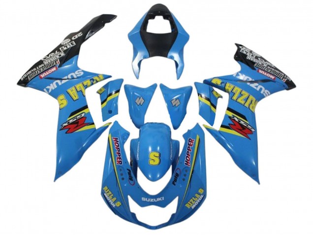 Carena Moto Suzuki GSXR 600 / GSXR 750 2011-2024 - Blu Giallo Nero Rizla