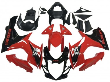 Carena Moto Suzuki GSXR 600 / GSXR 750 2011-2024 - Rosso Nero Lucido Fabbrica