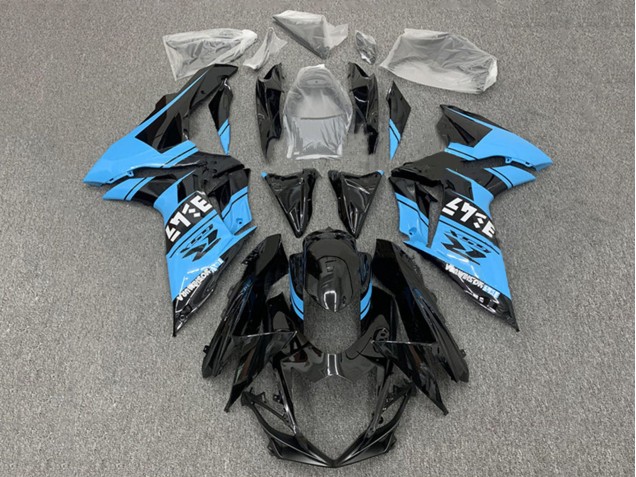Carena Moto Suzuki GSXR 600 / GSXR 750 2011-2024 - Nero Lucido Azzurro Chiaro