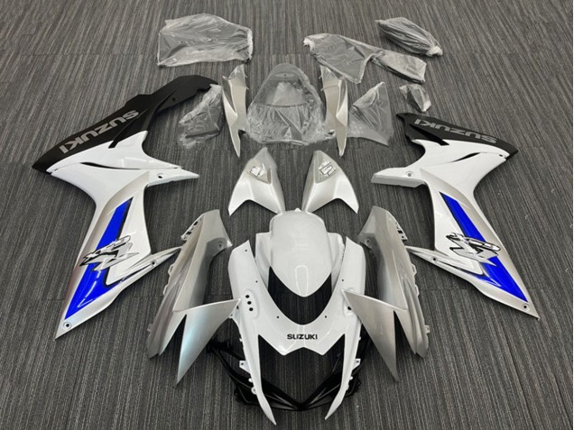 Carena Moto Suzuki GSXR 600 / GSXR 750 2011-2024 - Bianco Argento Blu Nero