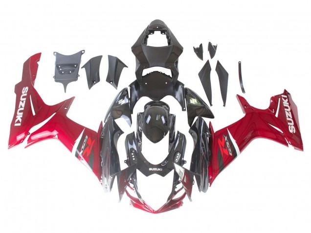 Kit Carena Moto ABS Suzuki GSXR 600 / GSXR 750 2011-2024 - Rosso Nero Lucido