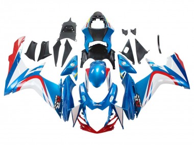 Carena Moto Suzuki GSXR 600 / GSXR 750 2011-2024 - Blu Bianco Rosso Fabbrica