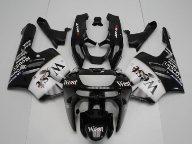 Carena Moto Kawasaki ZX9R 1994-1997 - Nero Lucido Bianco West Fabbrica
