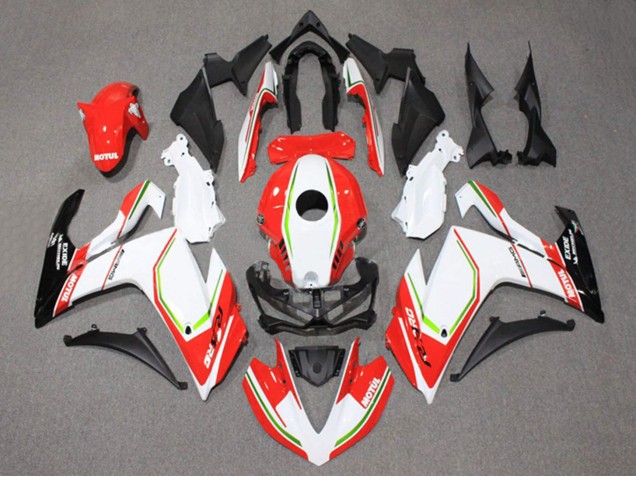 Carena Moto Yamaha YZF R3/R25 2015-2018 - Bianco Rosso Verde Nero Motul