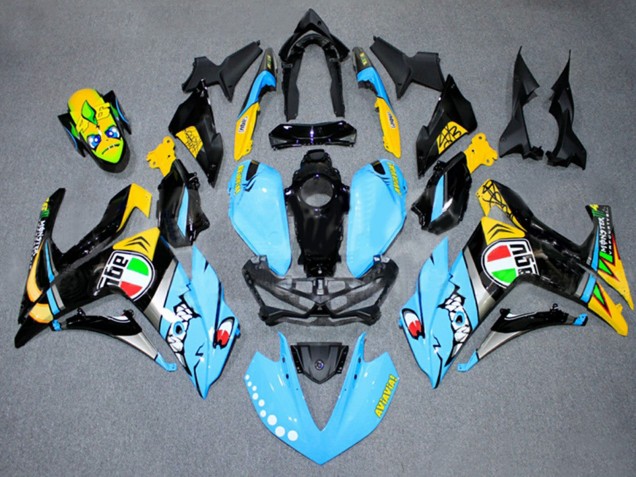 Carena Moto Yamaha YZF R3/R25 2015-2018 - Azzurro Chiaro Giallo Argento Nero