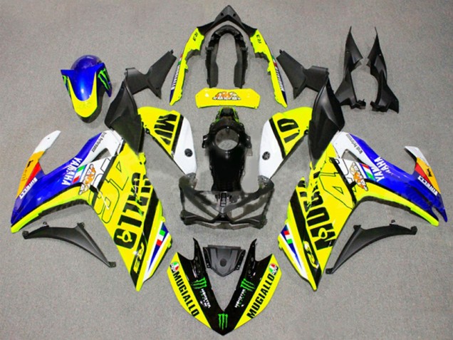 Carena Moto Yamaha YZF R3/R25 2015-2018 - Giallo Blu Nero Mostro