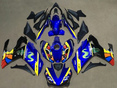 Carena Moto Yamaha YZF R3/R25 2015-2018 - Blu Giallo Rosso Nero Verde Mostro Fabbrica