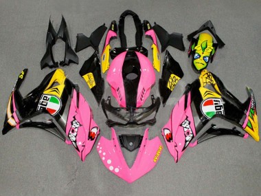 Carena Moto Yamaha YZF R3/R25 2015-2018 - Rosa Giallo Nero Squalo 46 Fabbrica
