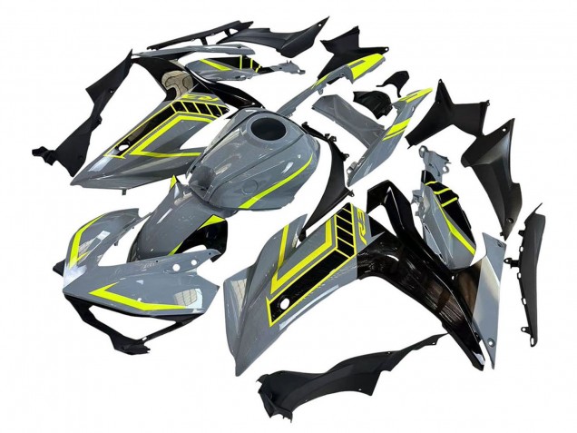 Carena Moto Yamaha YZF R3/R25 2015-2018 - Nardo Grigio Neon Giallo Nero
